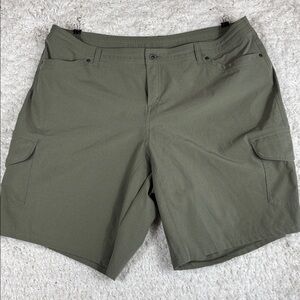 KÜHL Women’s 20W Olive Green Cargo Shorts Outdoor Hiking Utility Pockets